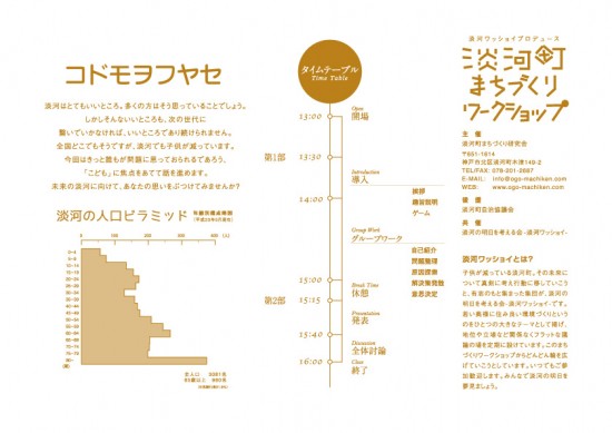 淡河町まちづくりワークショップチラシ