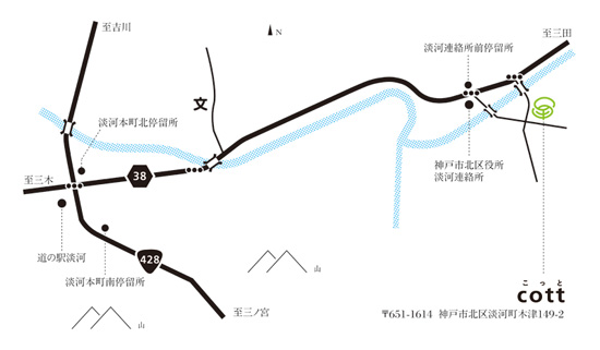 cottへの案内図
