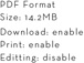 PDF Format　Size: 14.2MB　Download: enable　Print: enable　Editting: disable